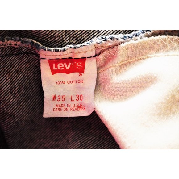 Vintage Levis 550 Acid Washed Jeans Tag 35 x 30 Actual 34 x 30 Mens Orange Tab - Picture 6 of 15
